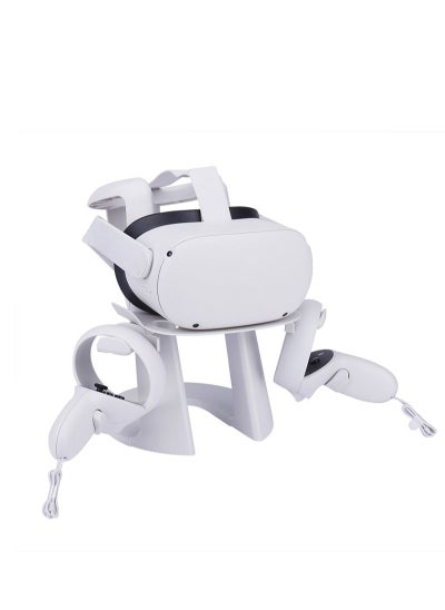 Buy VR Headset Display Holder and Controller Mount Station for Quest 2 White in Saudi Arabia