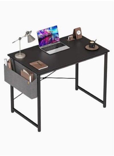 اشتري Computer Desk 100cm Home Office Writing Study Desk Modern Simple Style Laptop Table with Storage Bag في السعودية