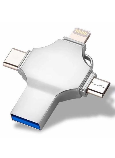 اشتري محرك أقراص فلاش USB سعة 128 جيجابايت 4 في 1 متوافق مع هاتف Apple في السعودية