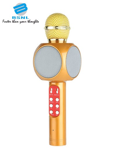 Buy BSNL Bluetooth Karaoke Microphone - Gold in UAE