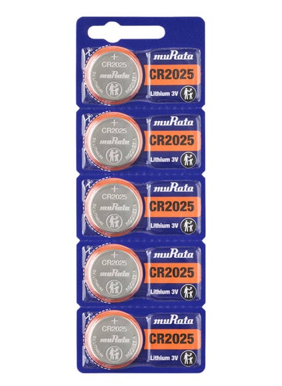 اشتري 5-Pieces Murata CR2025 Lithium 3V (muRata) Indonesia Batteries في الامارات