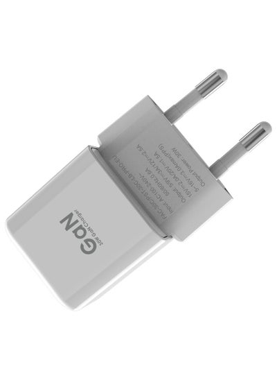 اشتري Faster FAC-30C- شاحن GaN بقدرة 30 وات USB-C - شاحن من النوع C - محول جداري للشحن السريع - محول سفر عالمي - شاحن حائط PD 30W متوافق مع جميع إصدارات IOS وAndroid في الامارات