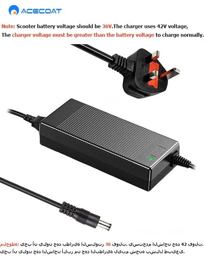 اشتري 42V 2A Universal Charger for Electric Bike, Electric Scooter, E-bike Lithium Battery Charger, Universal Charger for 36V Lithium Battery, Fast Charging, DC5.5 * 2.5 Connector في السعودية