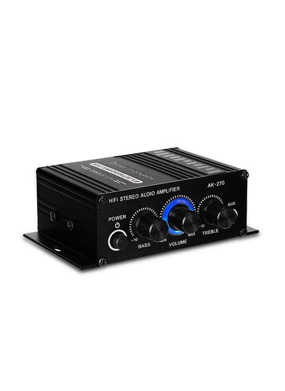 Buy AK270 Mini Audio 2-Channel Stereo Power Amplifier Portable Sound Amplifier AUX Input Speaker Amp for Car and Home in Saudi Arabia