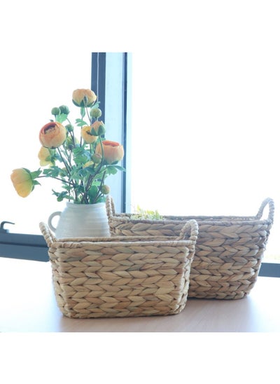 اشتري Boheme Set Of 2 Rattan Basket L:38.5X19X18Cm  S:30.5X11X14Cm في الامارات