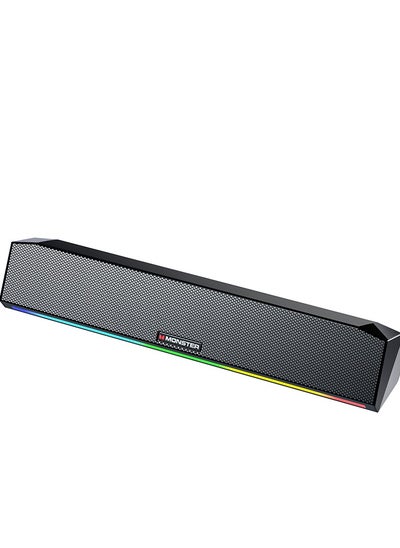 اشتري MONSTER G01 Bluetooth V5.2 Gaming Mini Soundbar - Black في الامارات