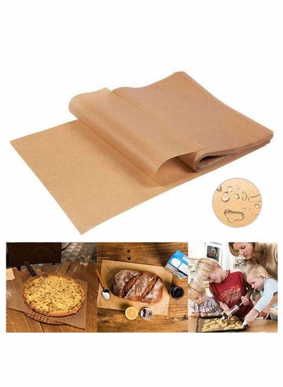 اشتري 100 Pcs Paper Baking Paper, Absorbent Pre-Cut Non-Stick Parchment for Cooking, Grilling, Frying في الامارات