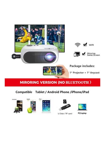 اشتري Mini Projector Full HD 1080P Movie Projector Portable LED Projector Home Theatre Cinema في السعودية