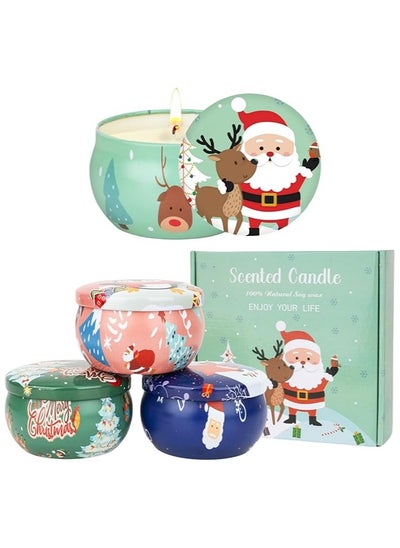 Buy Scented Candles Gifts For Women, Christmas Gift, 4-Piece Scented Candles Gift Set Set, Soy Wax Scented Candles, Aromatherapy Candles Gift Set For Christmas, Christmas Scented Candle Set in Egypt