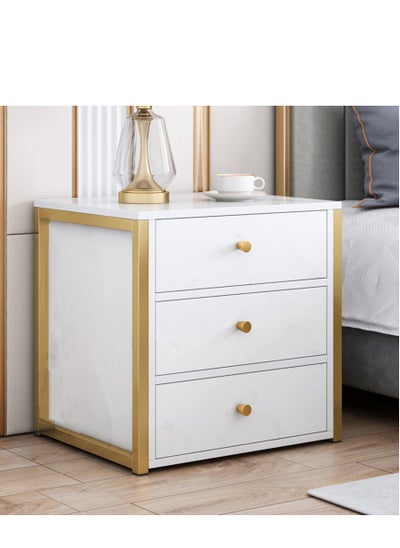 Buy Nightstand, Bedside Table, 45*35*50cm Dresser for Bedroom, Bed Side Table with Drawers, Modern End Table Bedside Furniture, Closet Organizer, Night Stand Bedside Table for Living Room, Office in Saudi Arabia