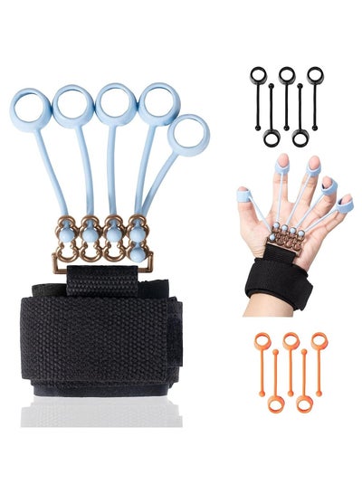 Buy Finger Grip Strengtheners, Finger Exercising Trainer, 40LB+60LB+75LB Hand Grip Strength Trainer Hand Extension Exerciser for Strength Therapy Hand Grip, Suitable for Musicians Athletes Doctors Boxers in UAE