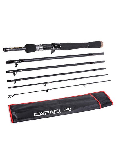 اشتري 2.1m / 2.4m 6 Sections Carbon Spinning Casting Fishing Rod Lure Fishing Rod Hand Pole Fishing Tackle في الامارات