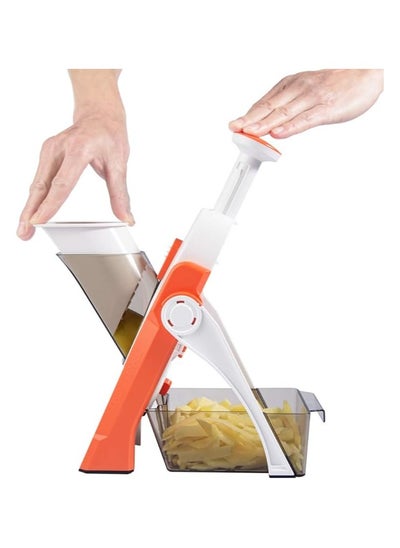 Buy 5 in 1 Mandoline Slicer Vertical Vegetable Fruit Cutter - Orange in Egypt