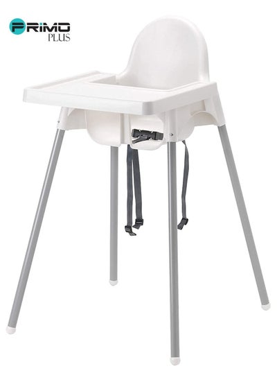 Buy Adjustable High Chair With Dining Tray And Safety Seat Belt For Children in Saudi Arabia