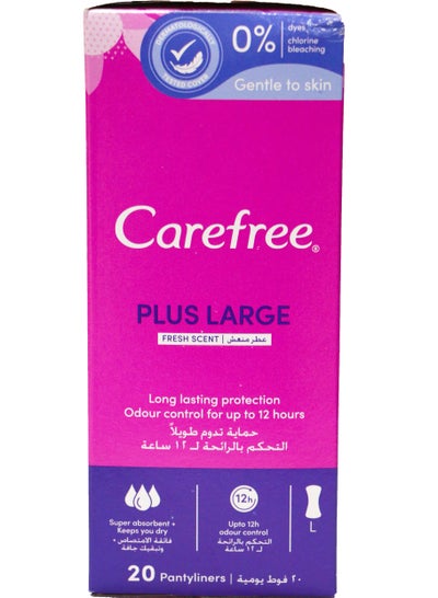 Buy Carefree Plus Large Pads Fresh Scent - Pack of 20 Pieces in Egypt