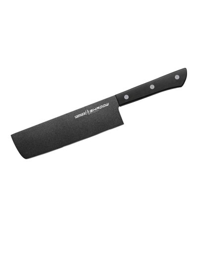 Buy Shadow Nakiri Knife With Abs Plastic Handle Lightweight Thin Blade With Black Non-Stick Coating 6.7"/170 Mm in UAE