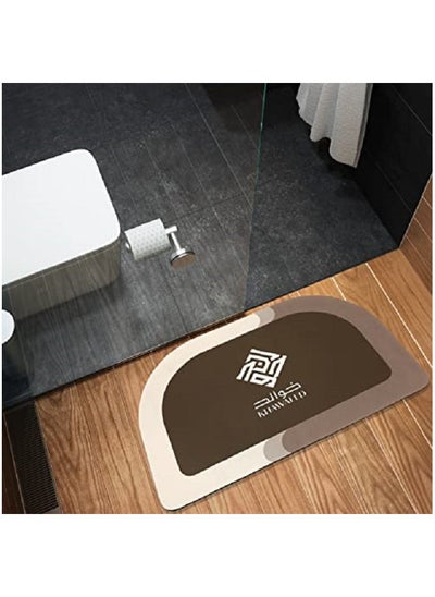 اشتري Khawaled Bath Mat Rug Innovative Bathroom Rug Mat Super Absorbent Quick Dry Rubber Backed Dirt Resistant Bath Rugs Mats for Bathroom Floor Non Slip Gray Bathroom Rug في السعودية