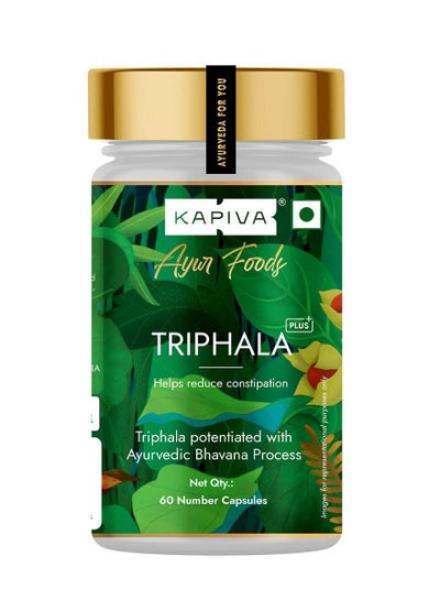 اشتري Kapiva Triphala, منظف صحي للتخلص من سموم الأمعاء، منظف القولون والأمعاء، يدعم الهضم، يخفف الإمساك، 60 كبسولة في الامارات