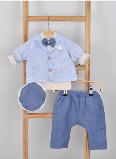 Buy 4-Piece Baby Boy Gift Suit Set from 0 to 3 Months in Saudi Arabia