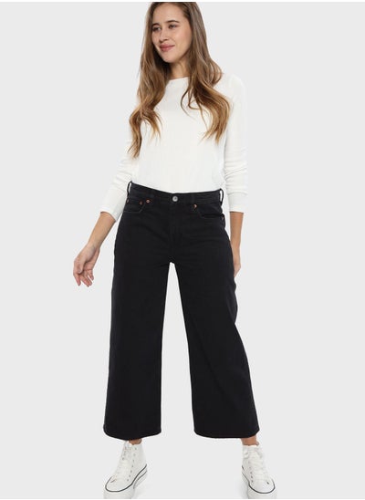 اشتري Wide Leg Crop Jeans في الامارات