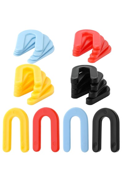 اشتري 400PCS Plastic Shims Set, Horseshoe Shims, U Shaped Tile Spacers, Versatile Leveling and Alignment Tools, Includes Blue, Red, Yellow, Black في السعودية