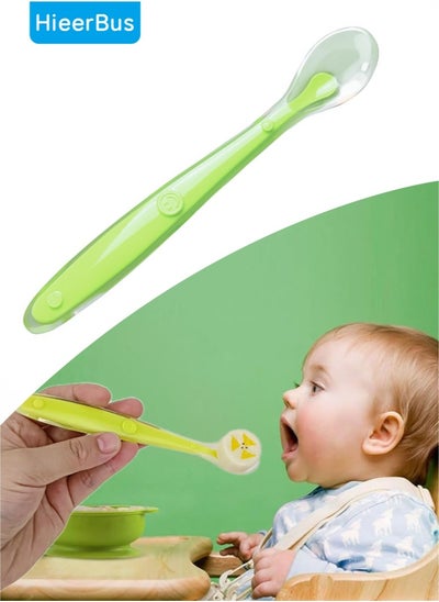 Buy Baby Silicone Soft Spoons,Training Feeding for Kids Toddlers Children and Infants,(green) in UAE