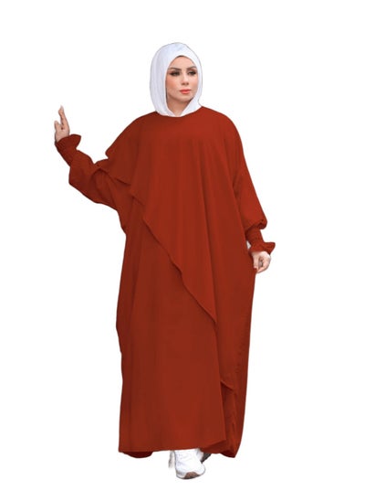 Buy mulhafuh with a niqab, made of royal crepe, one size, can be worn up to 120 kilos for women in Egypt