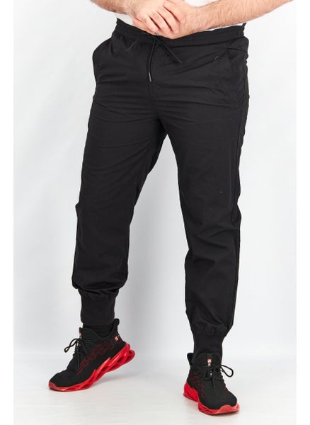 Buy Men Luke Fit Plain Sweatpants, Black in UAE