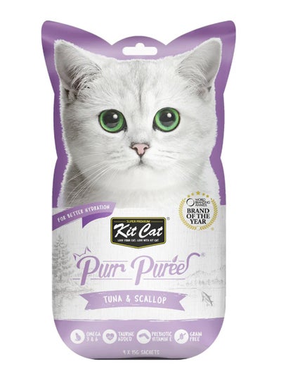 Buy Kit Cat Purr Puree Tuna & Scallop in UAE