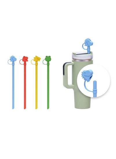 Buy 4 Pcs Cute Silicone Straw and Silicone Straw Covers Cap for Stanley Cup  Dust Proof Drinking Straw Reusable Straw Tips Lids in Saudi Arabia