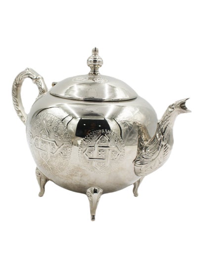 Buy Moroccan Arabic Traditional Silver Plated Tea Pot 19 X 26 cm in UAE