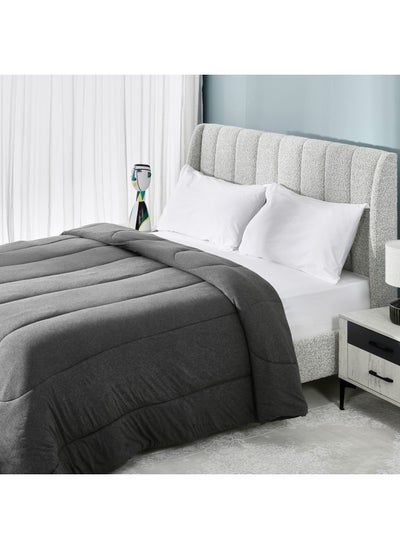 اشتري Melange Comforter, Dark Grey - 167X228 Cm في الامارات