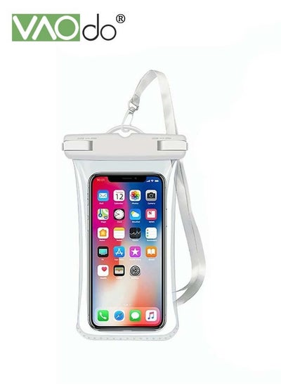 Buy Universal Waterproof Case Cellphone Pouch Dry Bag Compatible with iPhone and Samsung White in Saudi Arabia