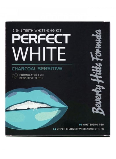 Buy Beverly Hills Formula Perfect White 2 In 1 Teeth Whitening Kit Charcoal Sensitive in Saudi Arabia