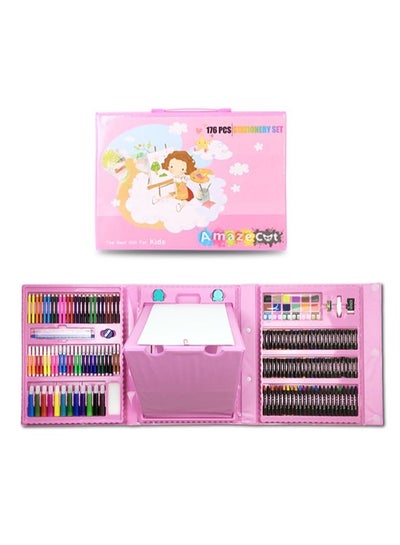 Buy Art Supplies, 176 PCS Drawing Art Kit for Kids Boys Girls, Deluxe Art and Craft Set with Double Sided Trifold Easel, Markers, Oil Pastels, Crayons, Colour Pencils. Gift for Artist, Beginners in Saudi Arabia