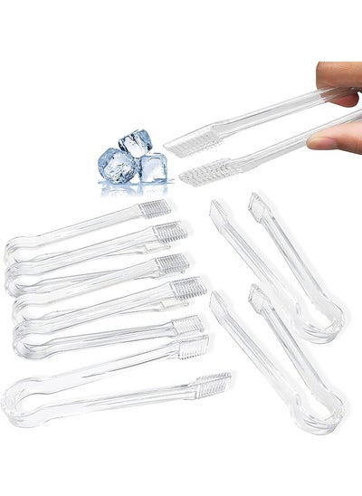 اشتري Plastic Buffet Tongs, 8pcs Mini Clear Kitchen Tongs 6.3 Inch Small Ice Tongs for Tea & Coffee, Party Catering, Appetizers, Salads, Desserts, Sandwiches, Buffet BBQ في الامارات