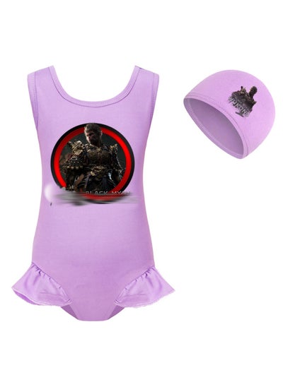 اشتري Black Myth Goku Girls' One Piece Swimsuit And Cap Set في الامارات