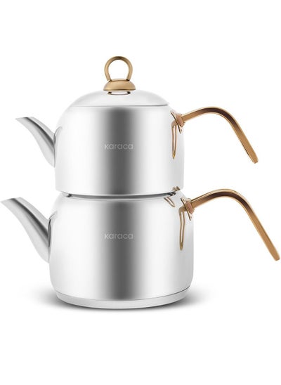 Buy Turkish Tea Pot Set Stainless Steel in UAE