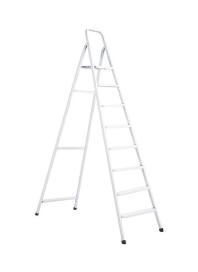 اشتري 8 Steps Steel Ladder 161 Cm White Color في الامارات