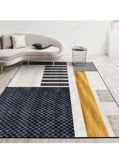 اشتري Non Slip Modern Area Rug Floor Carpet Made With High Quality Crystal Velvet With Soft Handfeel Material For Indoor Living Room Dining Room Bedroom With Beautiful Print (Size 120×160CM) في الامارات