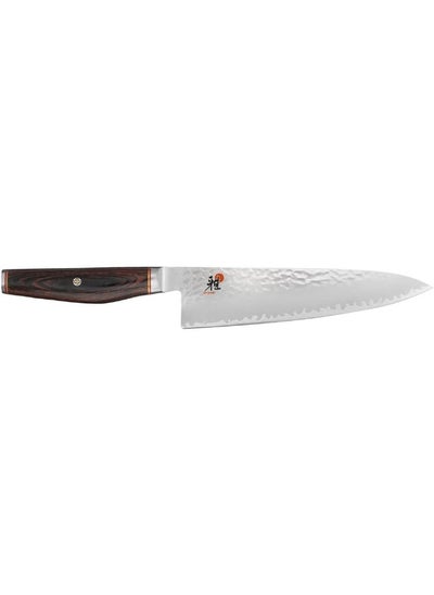 اشتري Miyabi 6000MCT Gyutoh 20cm. MicroCarbide MC63 powder steel Japanese blade. 3 layers. Hardness 63 Rockwell. Icehardened. Rust resistant. Pakka wood handle. Made in Seki, Japan. في الامارات