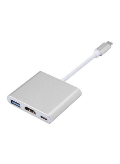 Buy Type-C To 4K HDMI USB Convertible Adapter For Apple Macbook White in Saudi Arabia