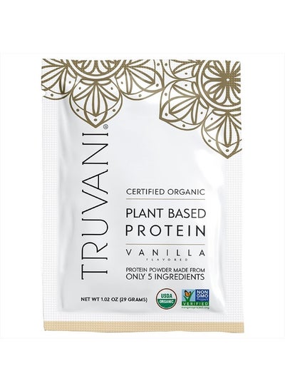 Buy Truvani Organic Protein Powder Vanilla Flavored Non GMO,Gluten Free,(1 Serving) in UAE