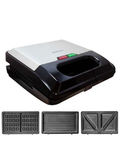 Buy 3 IN 1 Multi Functional SANDWICH MAKER (Grill ,Waffle,Toast)750W- ( KJ-303) in Egypt