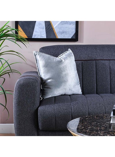 اشتري Cotton Viscose Velvet Filled Cushion 55% Viscose 45% Cotton Filled Soft And Comfortable Pillow For Your Home And Living Room  L 45 X W 45 Cm  Blue  811500124923 في الامارات