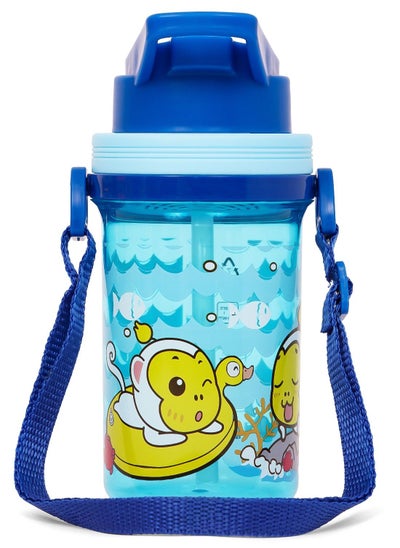 اشتري Eazy Kids Water Bottle 500ml wt Straw - Blue في الامارات