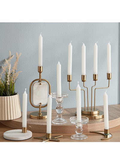 Buy Vela 10-Piece Taper Candle Set 50 gr in UAE