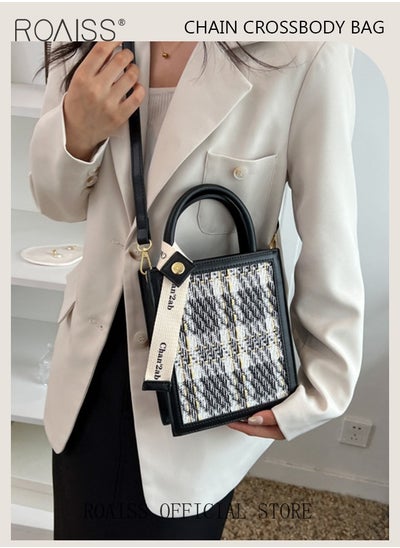 Buy Women Woolen Mini Handbag Commuter Niche Crossbody Bag with Simple and Minimalist Design Chic Tote Bag for Everyday Use in Saudi Arabia