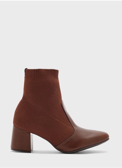 Buy Hallie Mid Heel Ankle Boots in UAE