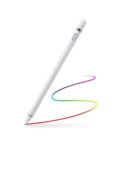 اشتري قلم ايباد ستايلس ذكي عالي التقنية لجهاز ايباد / تاب / ميدباد أبيض في السعودية